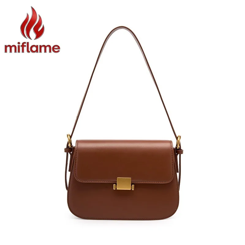 Minimalist Shoulder Bag for Women Genuine Leather Convertible Crossbody Strap Luxury Handbag Design Everyday Small Structured