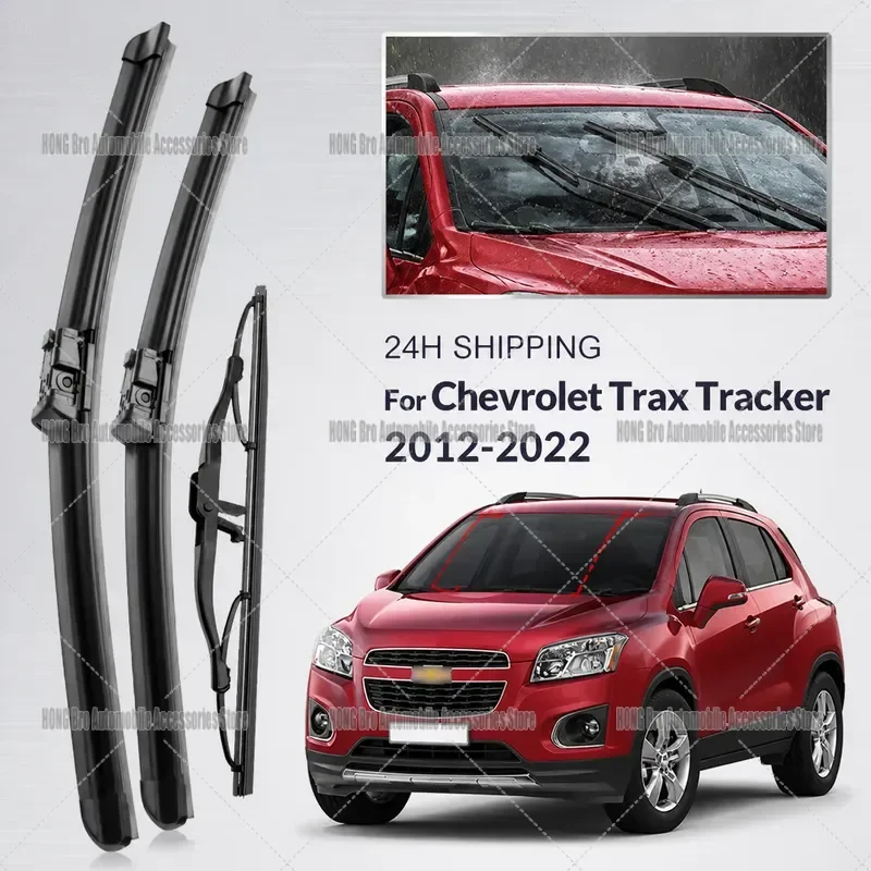For Chevrolet Trax Tracker 2012-2022 Front Rear Wiper Blades Windshield Window Rubber Refills 26 14 10 Inch Auto Accessories