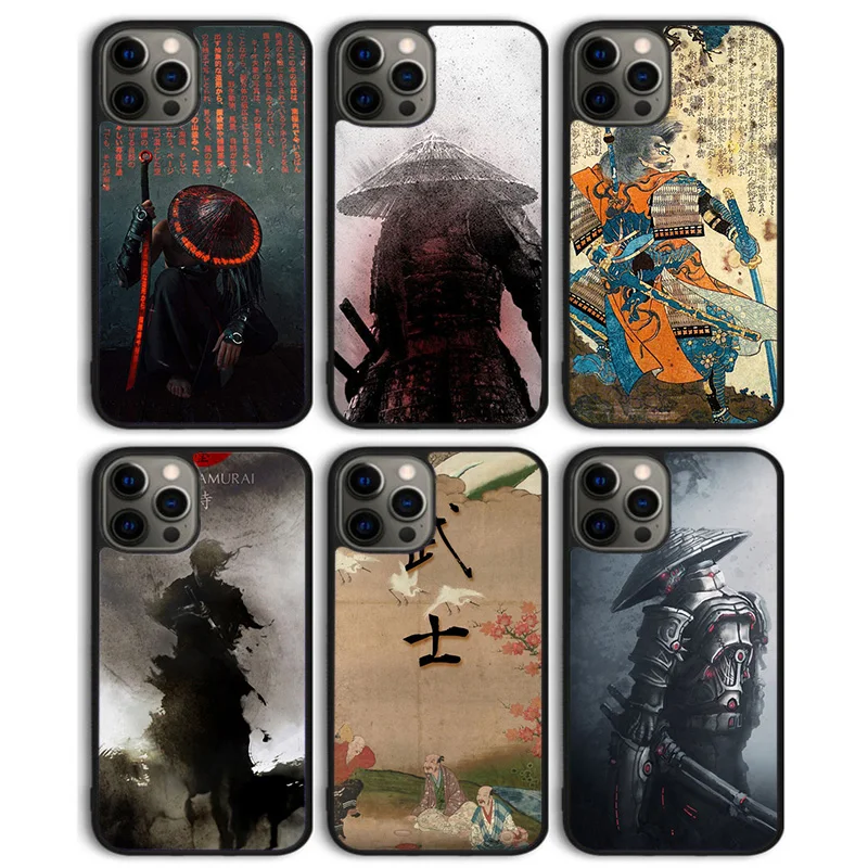 Japan Ronin Samurai Phone Case Back Cover for iPhone 16 15 SE2020 14 13 11 12 Pro Max mini XS XR X PlusS Shell Coque