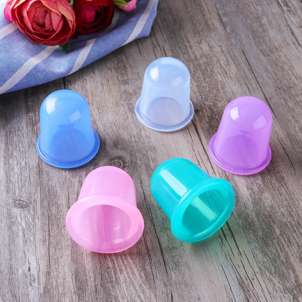 

Силиконовые банки с присоской, массажные вакуумные чашки для терапии тела, средний антицеллюлит, мягкие гигиенические, легко чистящиеся, способствующие лимфатику