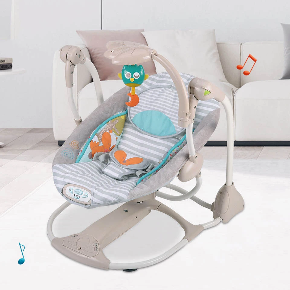 KSF Baby Rocking Chair Multi-functional 2 In 1 Electric Baby  Toy Cradle Swing Baby Bouncer And Rocker Chairs Girls Gift Toys