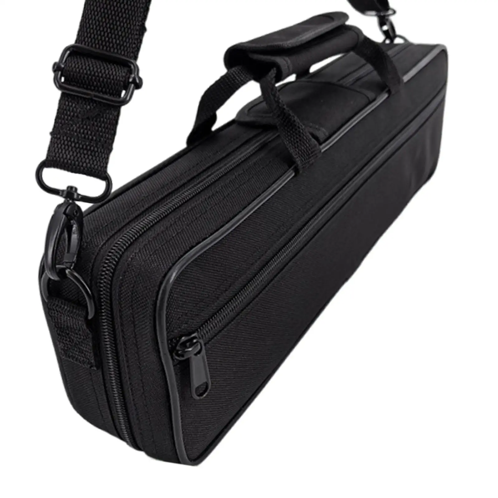 حافظة فلوت لقماش أكسفورد مكونة من 16 فتحة، حقيبة أدوات موسيقية خفيفة الوزن محمولة، حقيبة حمل فلوت، حزام كتف قابل للتعديل