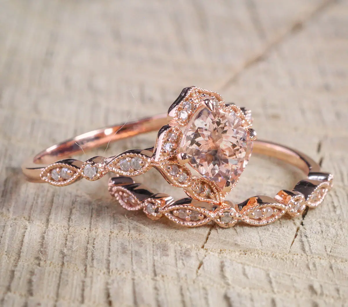 Women s S925 Sterling Silver Ring 18k Rose Gold Plated Square Cut Engagement Ring Featuring Fine Micro Inlay Details