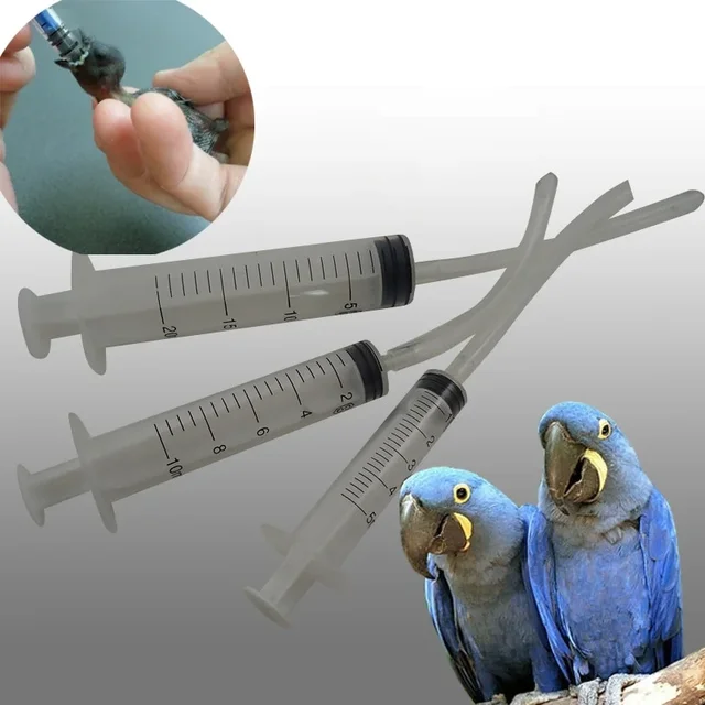 1Pc Nestlings Baby Birds Uniwersalna strzykawka do karmienia gołębi Budgie Parrot Zestaw do ręcznego hodowli żywności Igły do uprawy Dokładne 5ML/10ML/20ML
