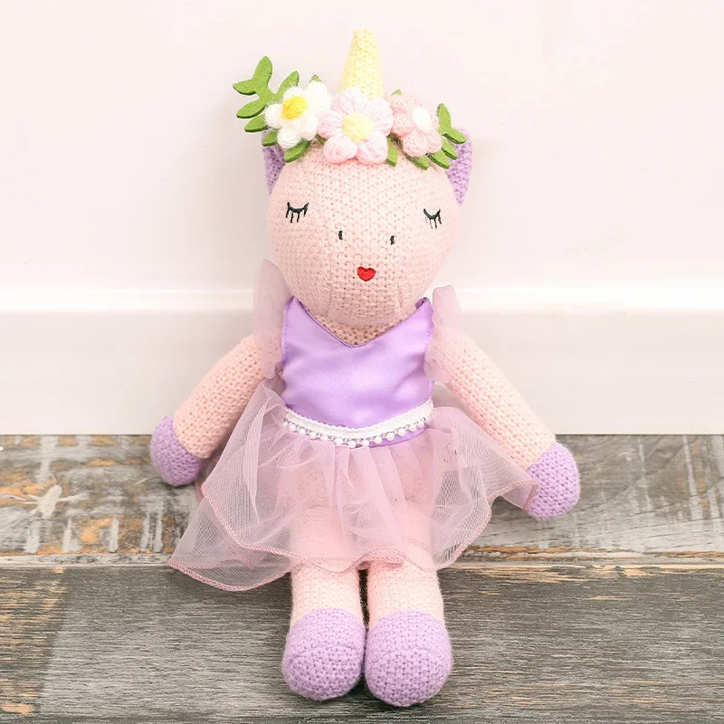 Knitted Unicorn Plush Toy Cute Rabbit Doll Tianma Animal Doll Gift Girl Doll Birthday Gift