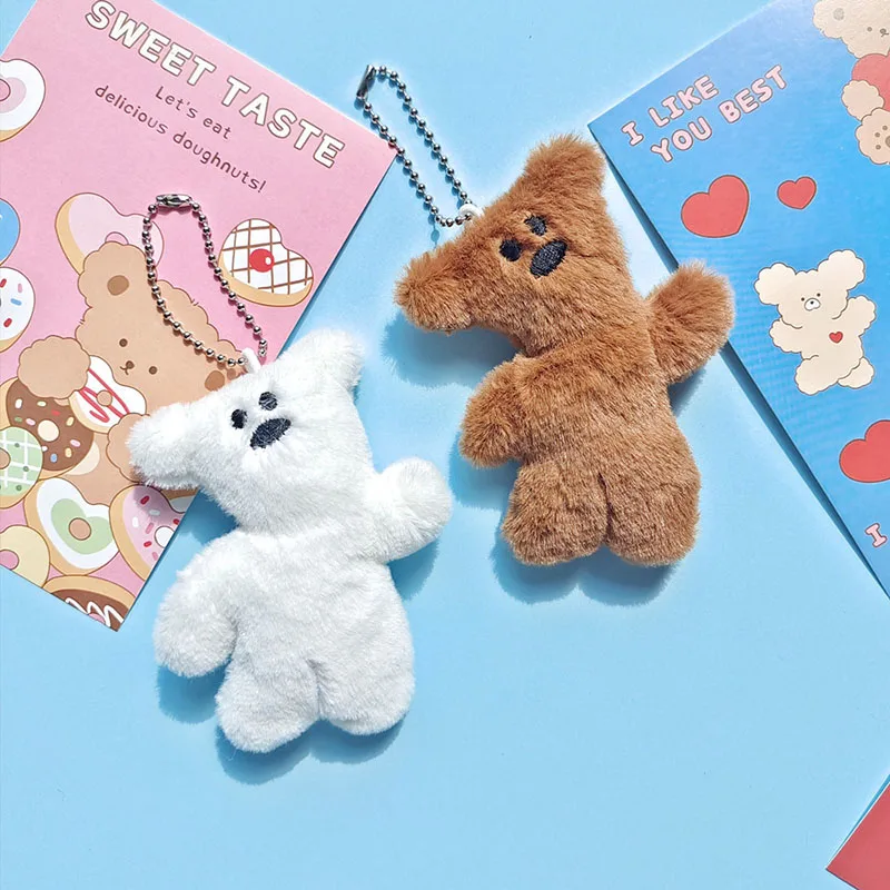 

Мультяшный плюшевый мишка Тедди на цепочке, милый кулон-медведь Мистер Бин, модное украшение для сумки, милый парный брелок-орнамент