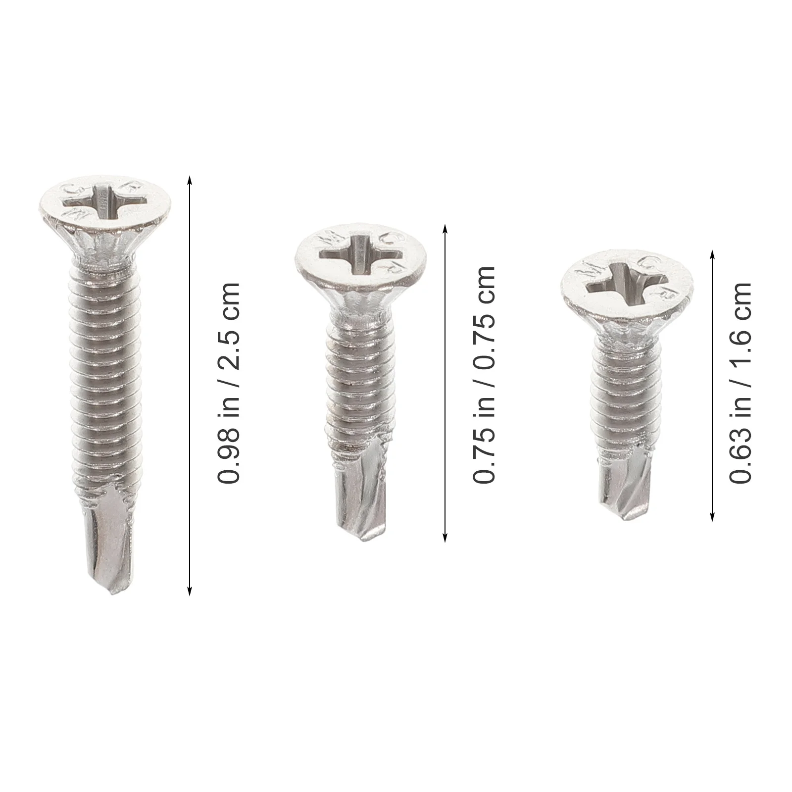 

1Set Self Drilling Screw Anti-Slip Stainless Steel Self Tapping Screws for Plastic Curtain Rod Towel Rail