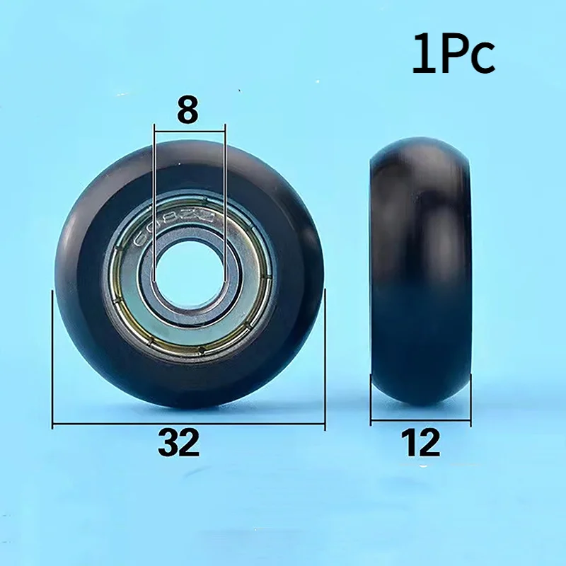 1Pc 608 ZZ 8*32*12mm 608ZZ Package Plastic Nylon Wrap POM Line Wire Rope Bearing Pulley Plastic Wheel.
