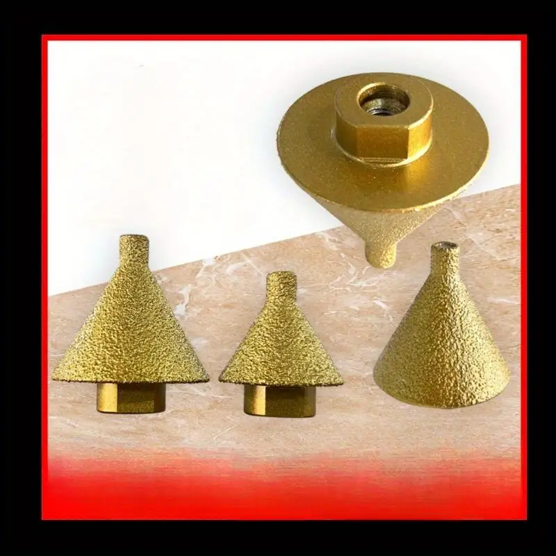 

38/50MM Diamond Chamfering Tool Quartz Stone Drilling and Expanding Drill Bit Stone Drilling Tool Conical Umbrella Grinding Head