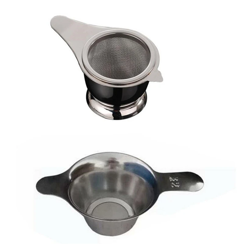 Hot Sale Stainless Steel Tea Strainer Fine Mesh Chinese Kung Fu Tea Leaf Funnel Filter For Kitchen Accessories Funnel Filter Tea