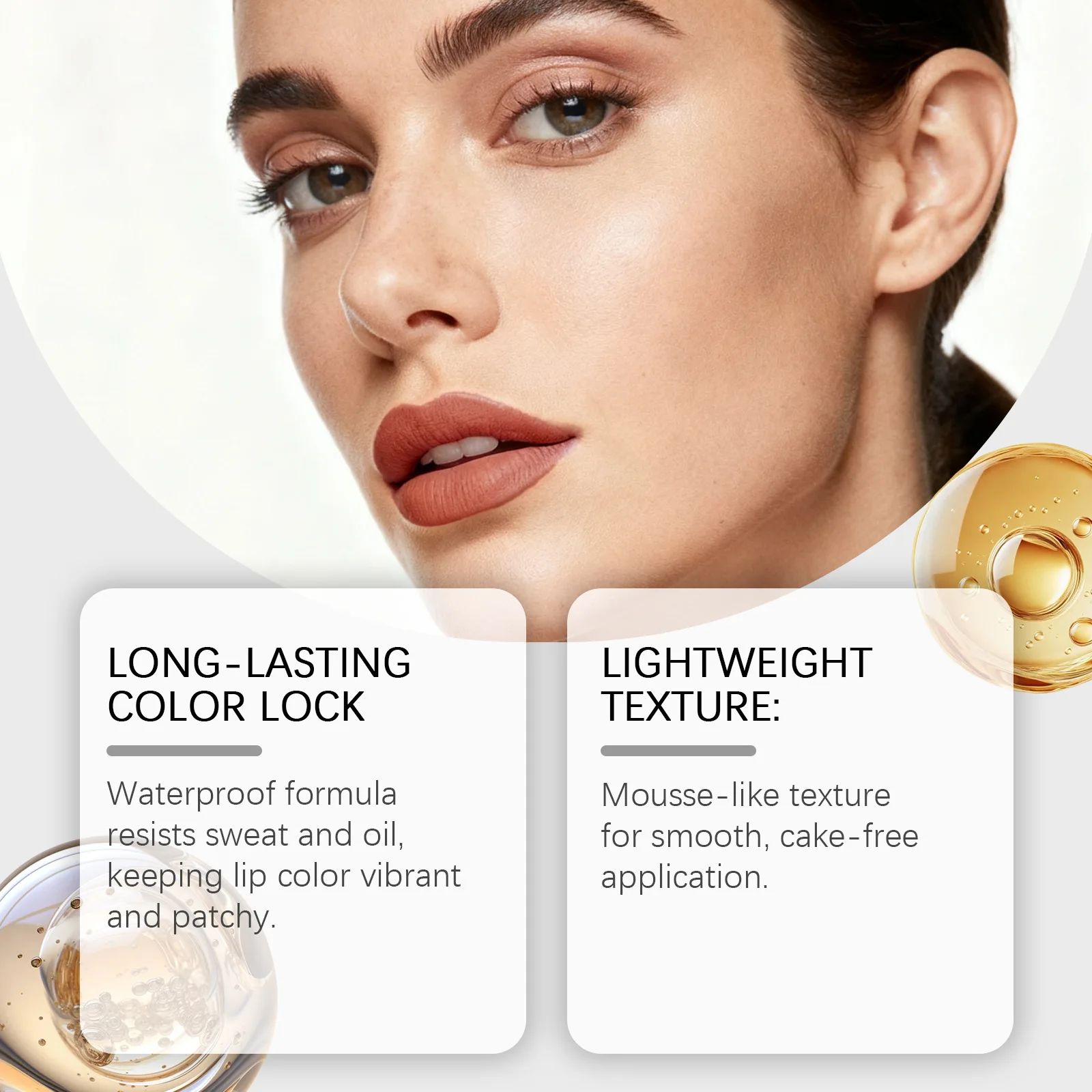 La luce dell'acqua a specchio per smalto setoso opaco arancione nudo contiene il colore senza togliere il trucco migliora la carnagione facile da colorare