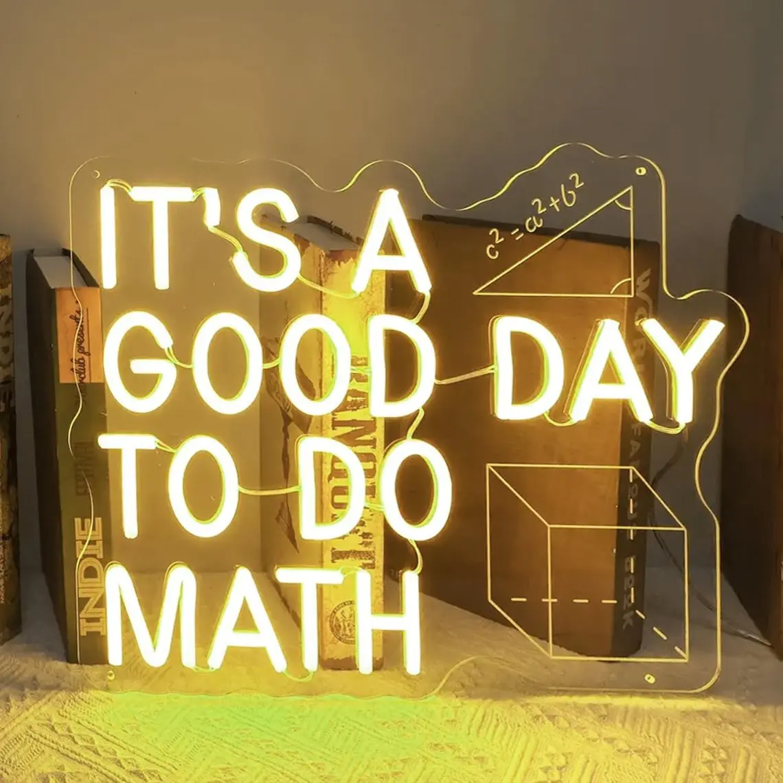 数学を学ぶのに最適な日-ネオンサイン-調光可能-数学学生用-led-ネオンライト-教室-子供部屋-図書館-美術館-勉強部屋の装飾用