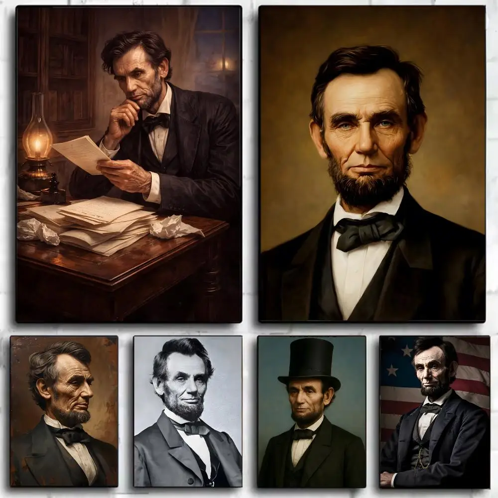 Historical Icon A-Abraham Lincoln Poster Wall Art Print Decorative Mural Home Decor Gift Unframed