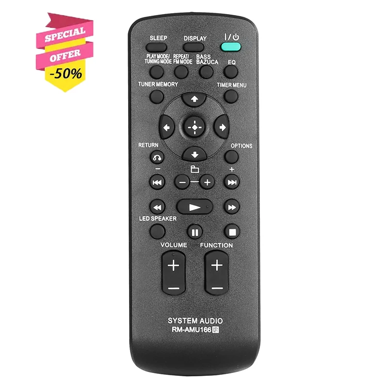 RM-AMU166 Remote Control For Sony Audio System FST-GTK17IP GTK-X1BT RDH-GTK17IP RDH-GTK37IP FST-GTK37IP GTKX1BT RDHGTK17IP