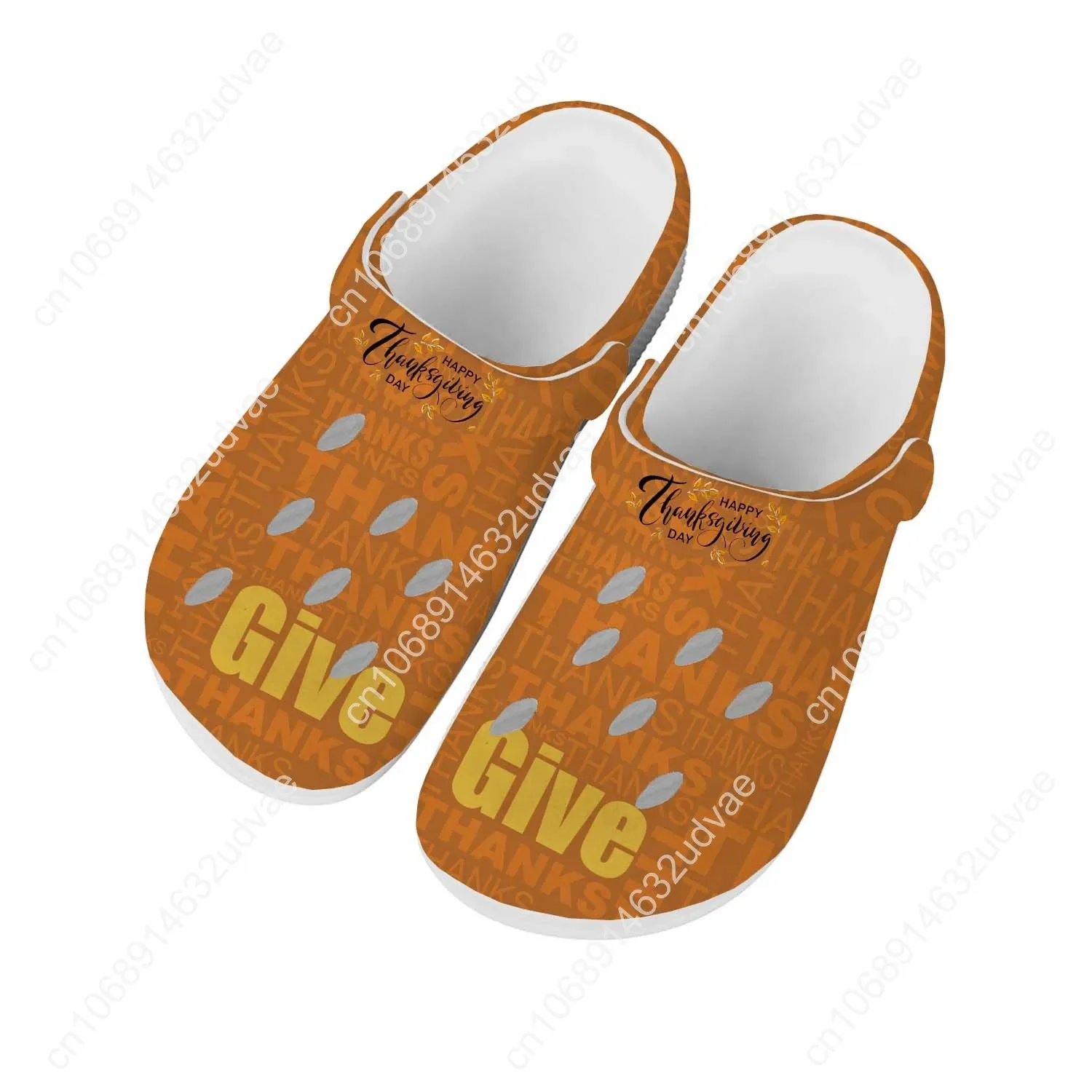 추수감사절 샌들 남성 여성 청소년 패션 워터 슈즈 정원 통기성 편안한 비치 맞춤 슬리퍼