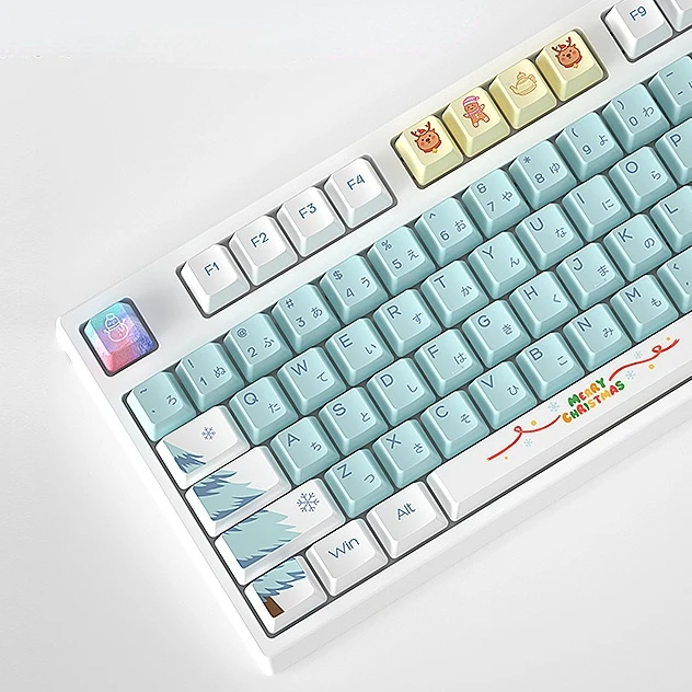 152 Toetsen Originele Ontwerp Winter Sneeuw Thema Cherry Profiel Dye-Sub Gepersonaliseerde Keycap Cherry Voor Mx Schakelaar Mechanische Toetsenbord