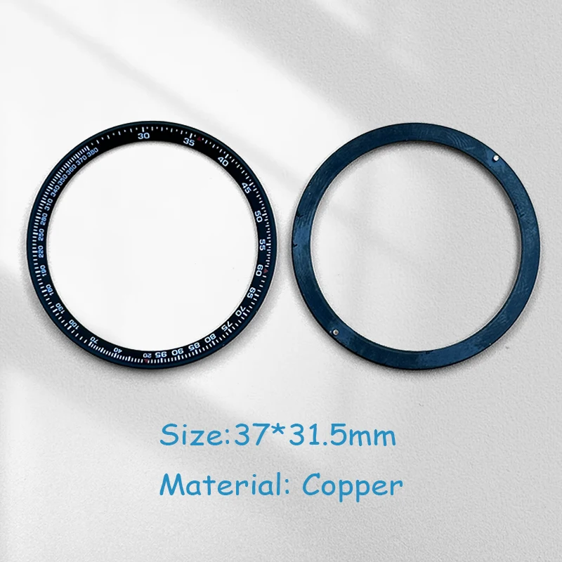 

Mod 37mm*31.5mm Copper Tachymeter Watch Chapter Ring Fits Japanese Men's Watch Repair Accessories Parts