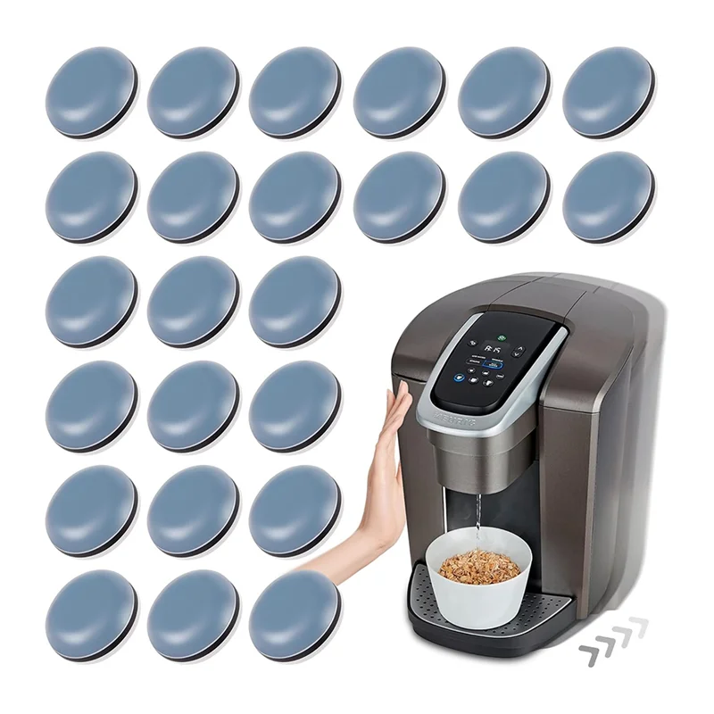 ABDJ-pequeño para cocina, 24 Uds., deslizadores de electrodomésticos autoadhesivos, deslizadores para Hacks para cocina, fácil de mover