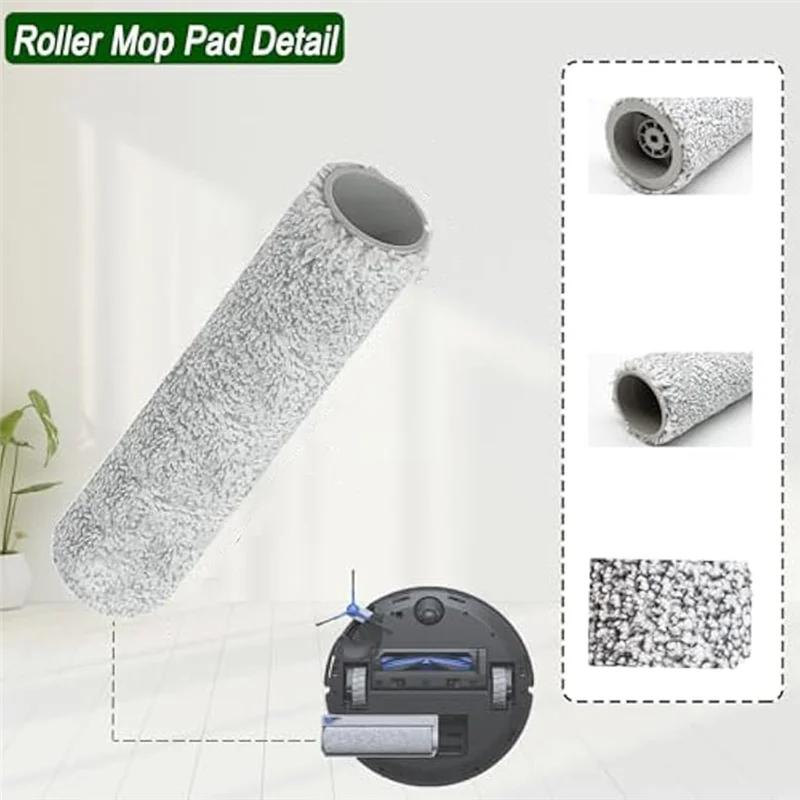 ABXH For Ecovacs Deebot X8 Pro Omni Robot Vacuum ,1 Main Brush,2 Roller Mop Pad,4 HEPA Filters,6 Dust Bags,6 Side Brushes