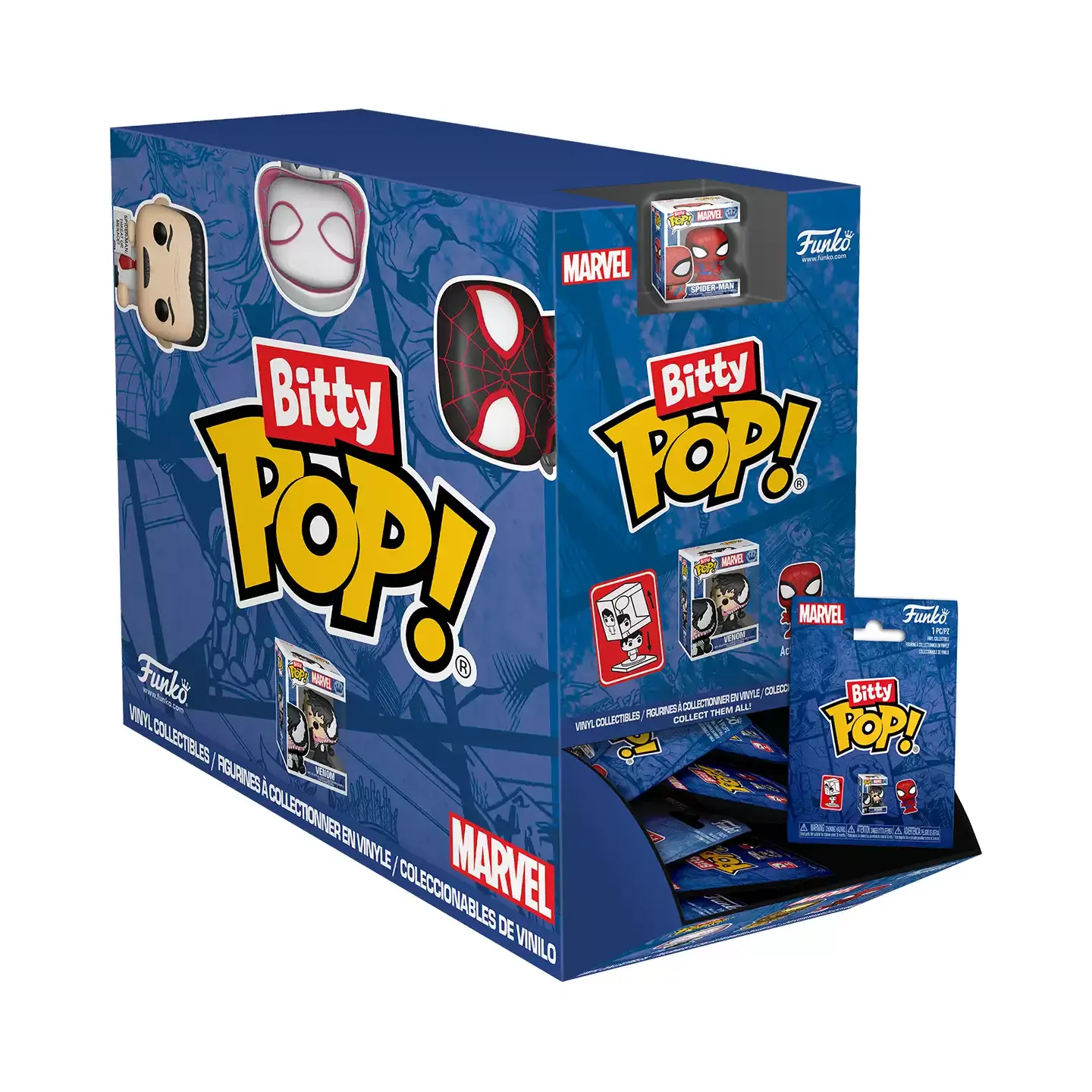 Funko Pop Mystery Bitty Pop! Spider-Man Marvel Miles Peter Parker Peripheral Figurines Blind Box Toys for Boys Gift Collectible