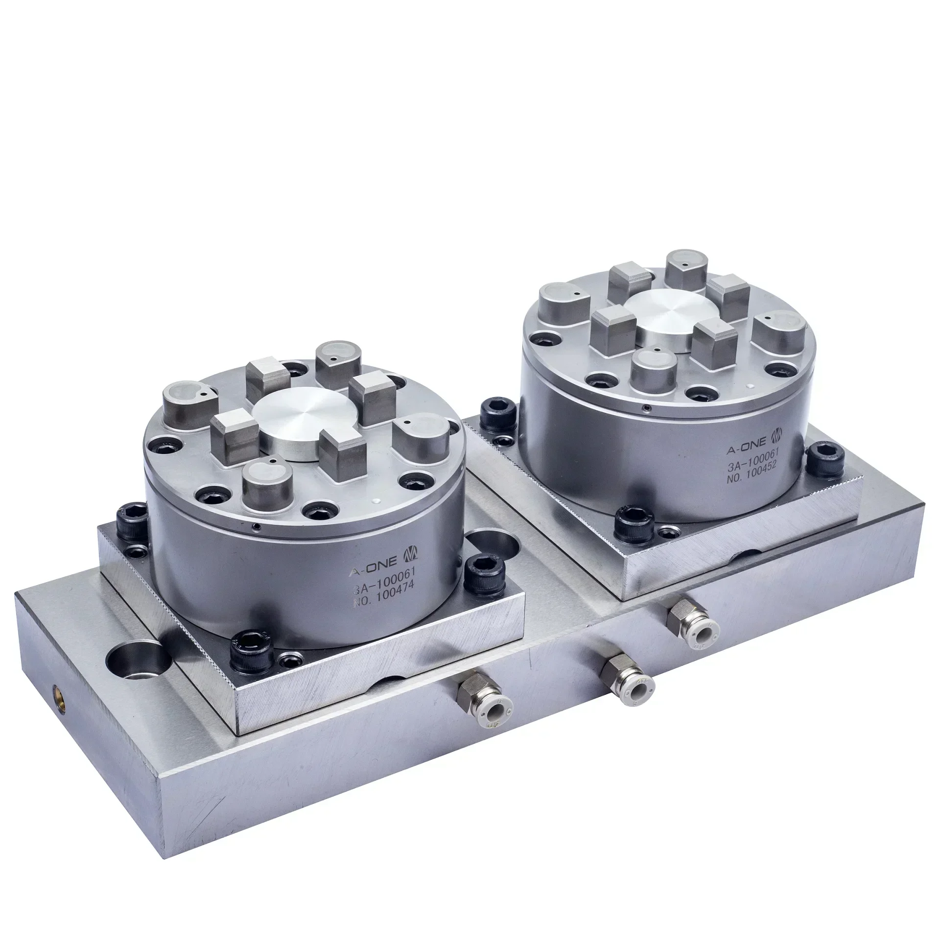 System 3R Pneumatisches 2-Zentren-Drehfutter für CNC-Maschinenzentrum 3A-100064