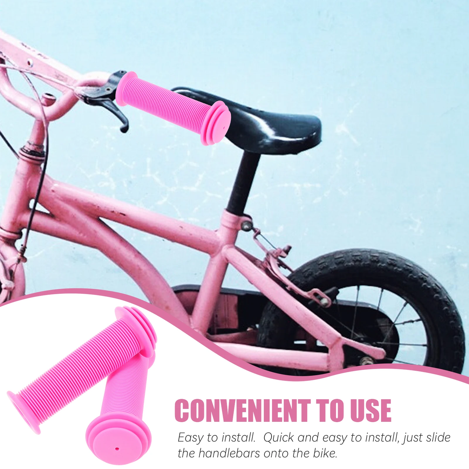 

2pcs Colorful Rubber Handlebar Grips Soft Anti-Slip Shockproof Cycling Covers For Mountain Bike Non-Slip Grip Covers Easy