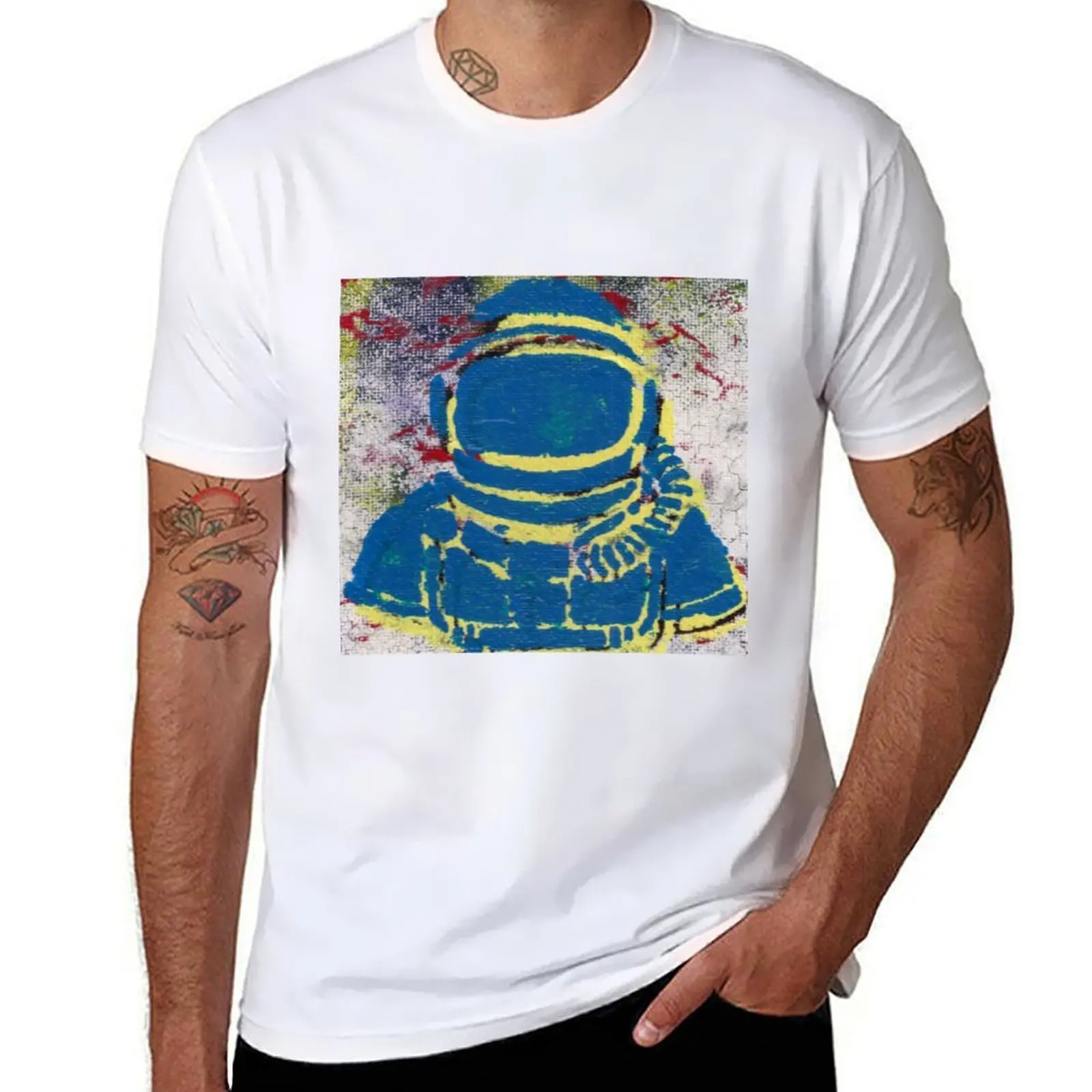 

2001: A Space Oddity #3 Acrylic Art Tribute T-Shirt man t shirts cotton anime t shirts for man T-Shirt