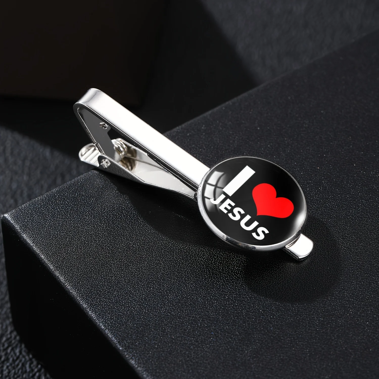 

Зажим для галстука «Я люблю Иисуса», 1 шт., религиозный декоративный аксессуар, христианское украшение, подарок для мужчин и женщин