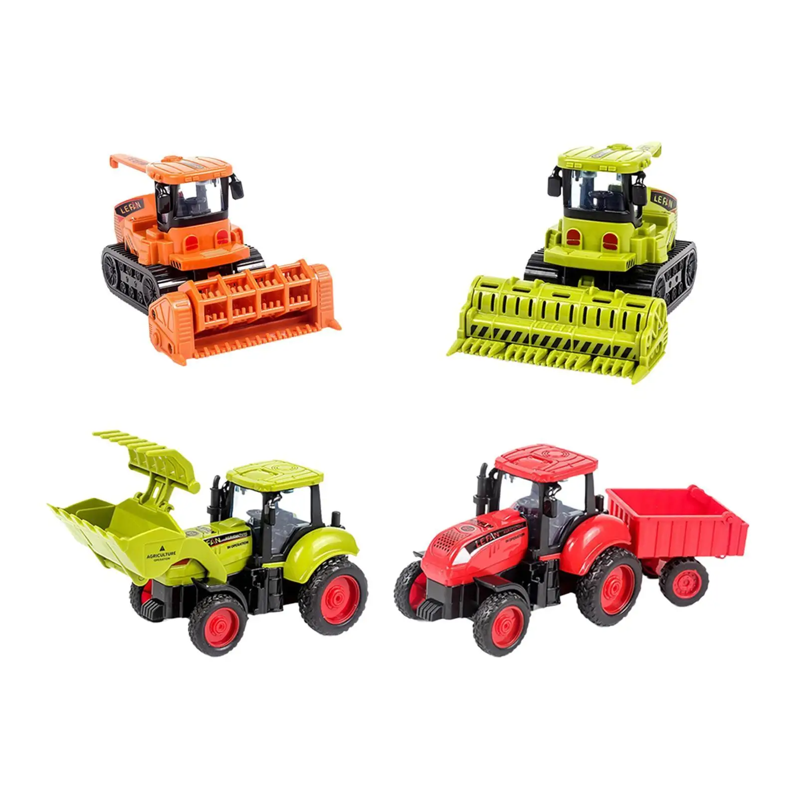 Tractor Toy Cretaive Educational Toy Inertia Friction Car Farmer Truck for Kids Children Ages 3 Years and up Boys Girls Present