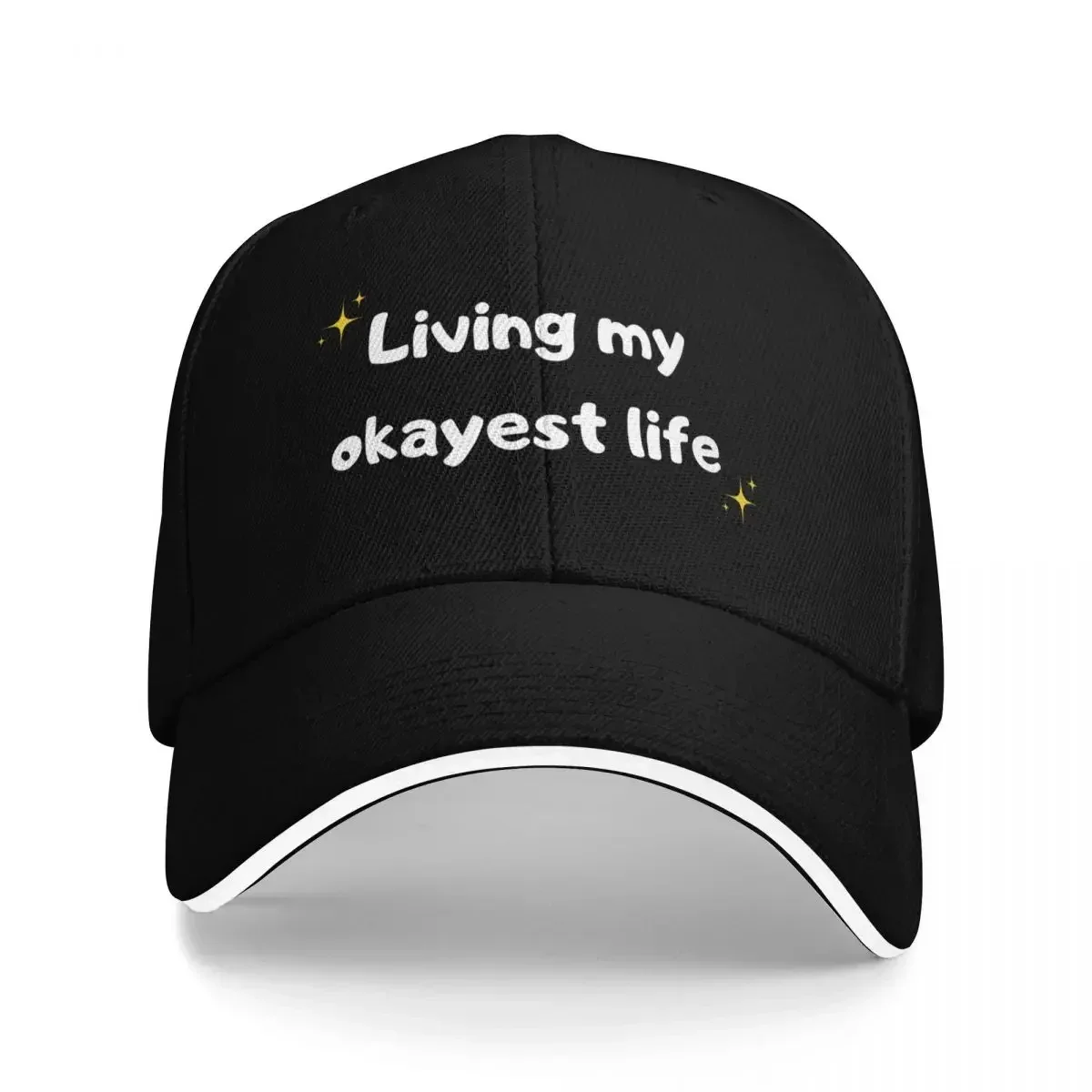 2026 Living my okayest life, camiseta gráfica divertida, gorra de béisbol, sombrero de anime, sombrero de golf, visera térmica, sombreros para mujer, sombreros para hombre