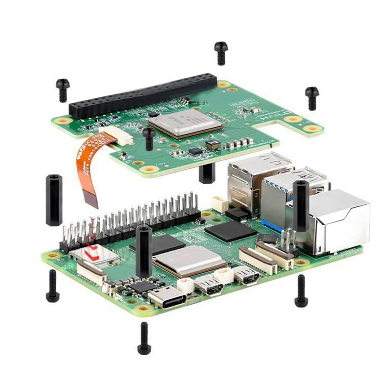 Letnia Wyprzedaż Raspberry Pi 5 AI HAT+ Oficjalny-Oryginalny Hailo8l Pcie M.2 HAT+ 13Tops AI Board Kit dla Raspberry Pi5