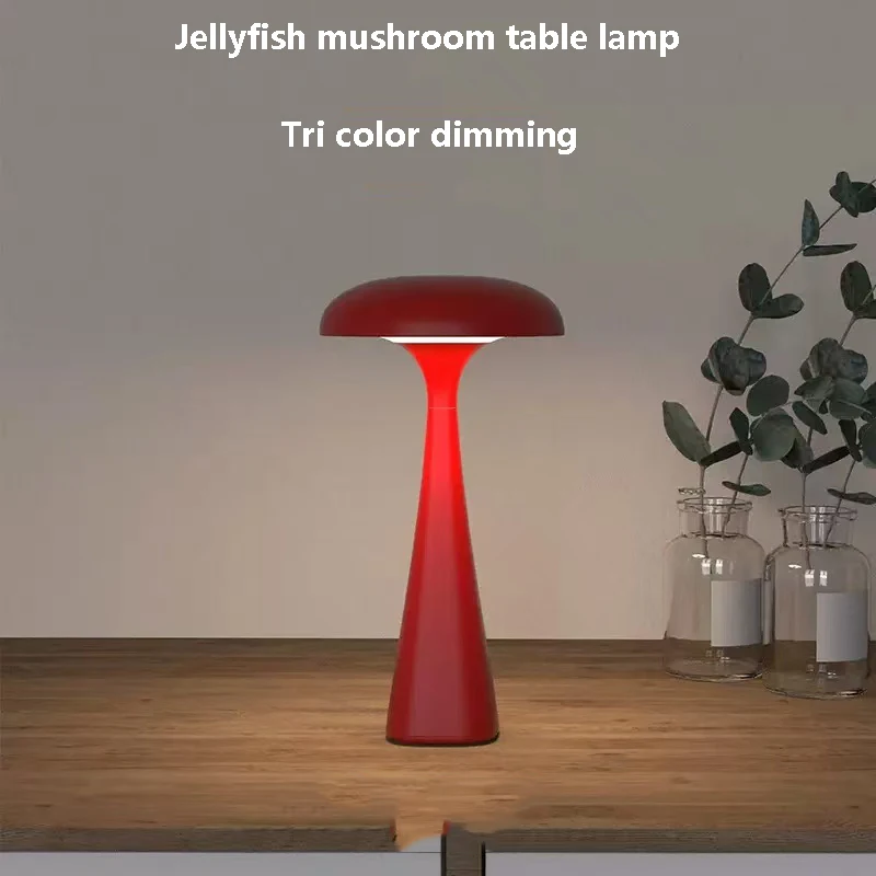 Creative Jellyfish Mushroom Table Lamp, Bar Dining Table Lamp, USB Charging Touch Atmosphere Decoration, Portable Night Light