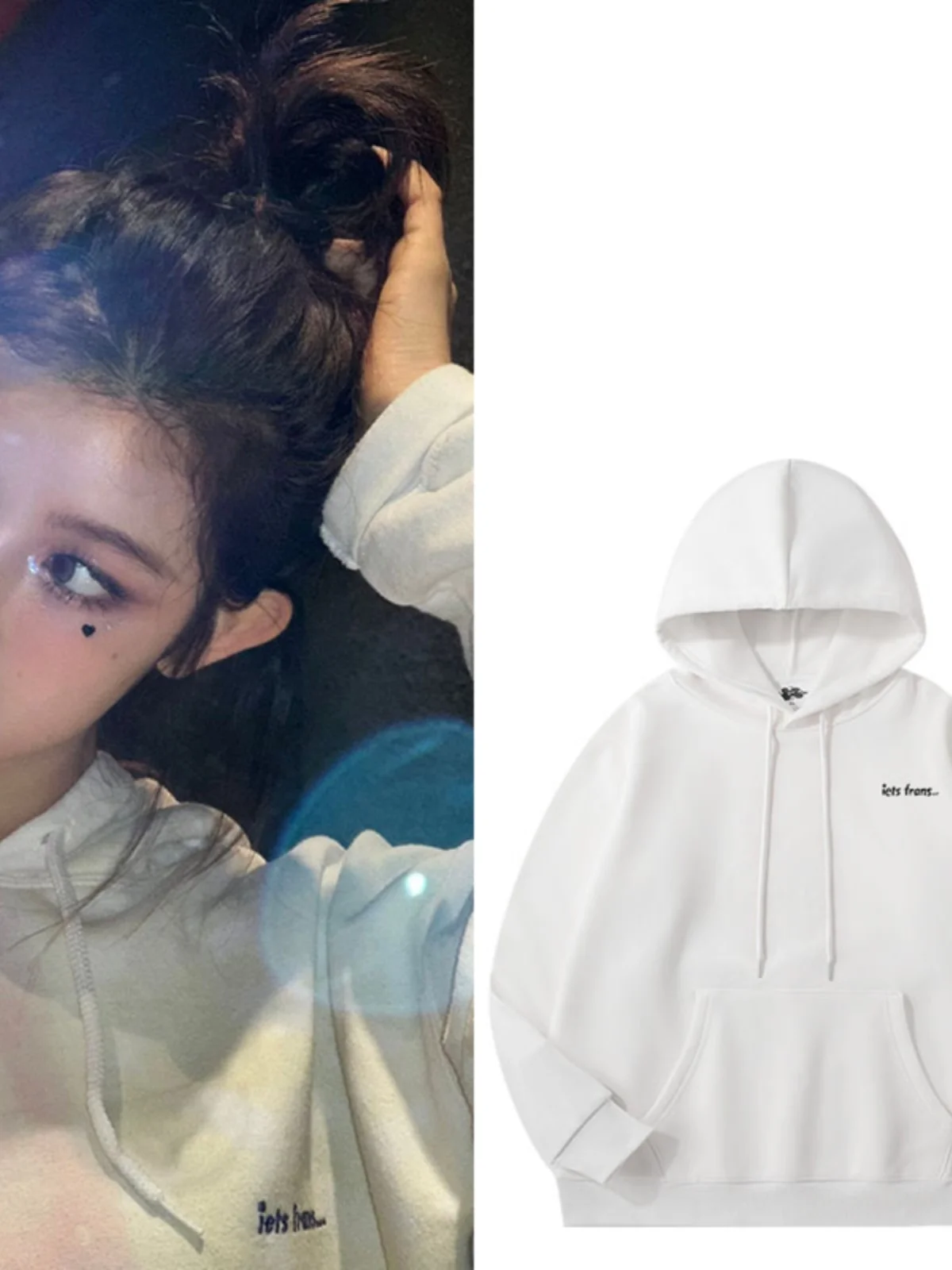 NewJeans Danielle ex Oversized Hoodie Puur Katoen Fce Lente Herfst Winter Dames Heren Sweatshirt Comfortabele pasvorm