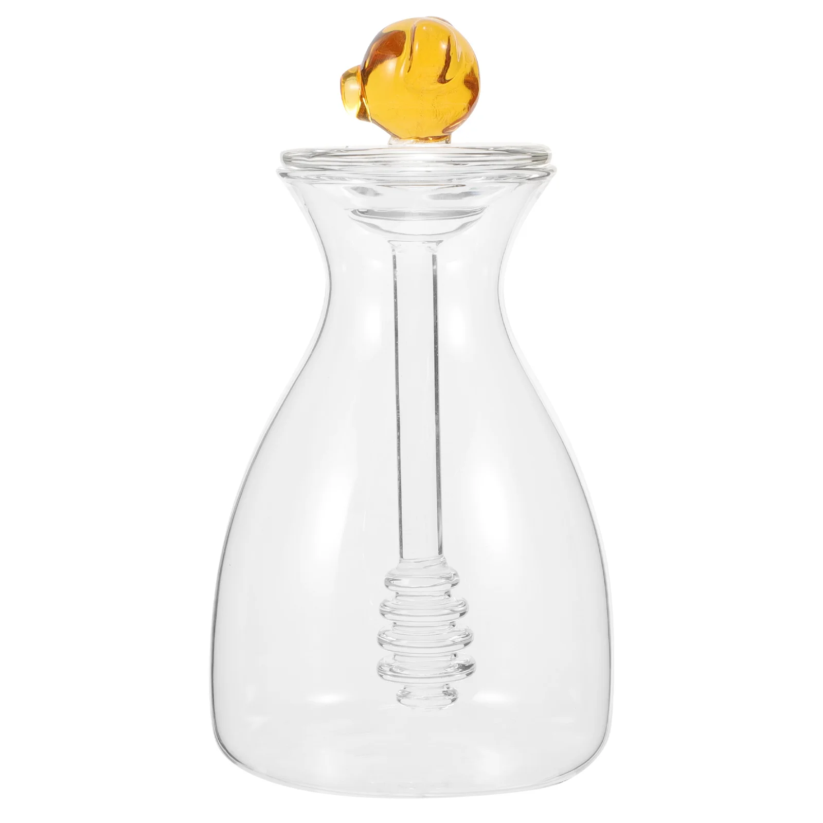 

Glass Honey Jar Large Capacity Transparent Honey Pot Creative Storage Dispenser with Lid for Kitchen Home Syrup