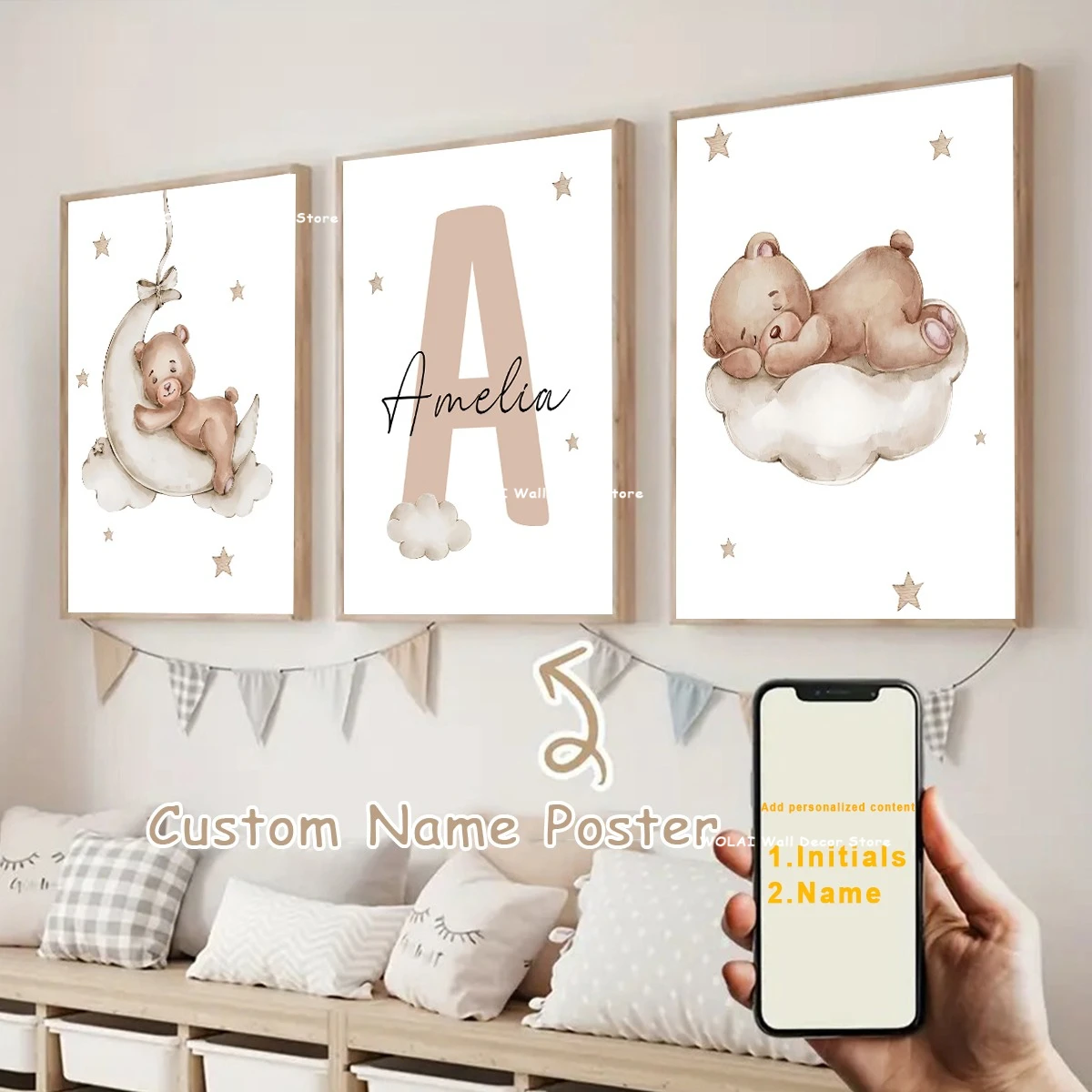 3pcs/set Customized Baby Perso - đánh giá và giá Baby Nursery Kit
