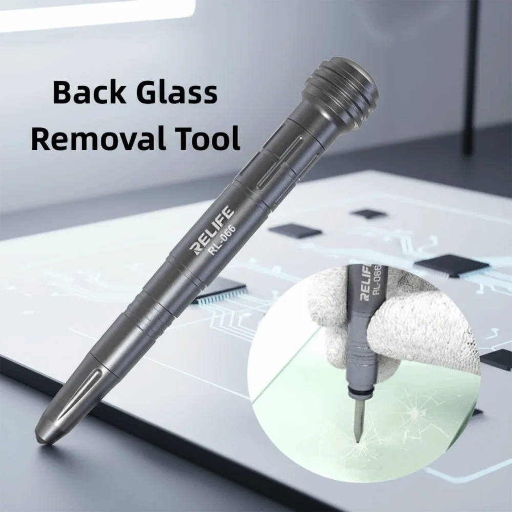 Ferramenta de desmontagem da tampa traseira para reparo de vidro, força ajustável, demolição segura, caneta de quebra de vidro, design ergonômico, portátil