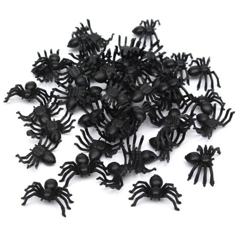 B05C-150X plastique noir araignée tour Halloween maison hantée accessoire décor