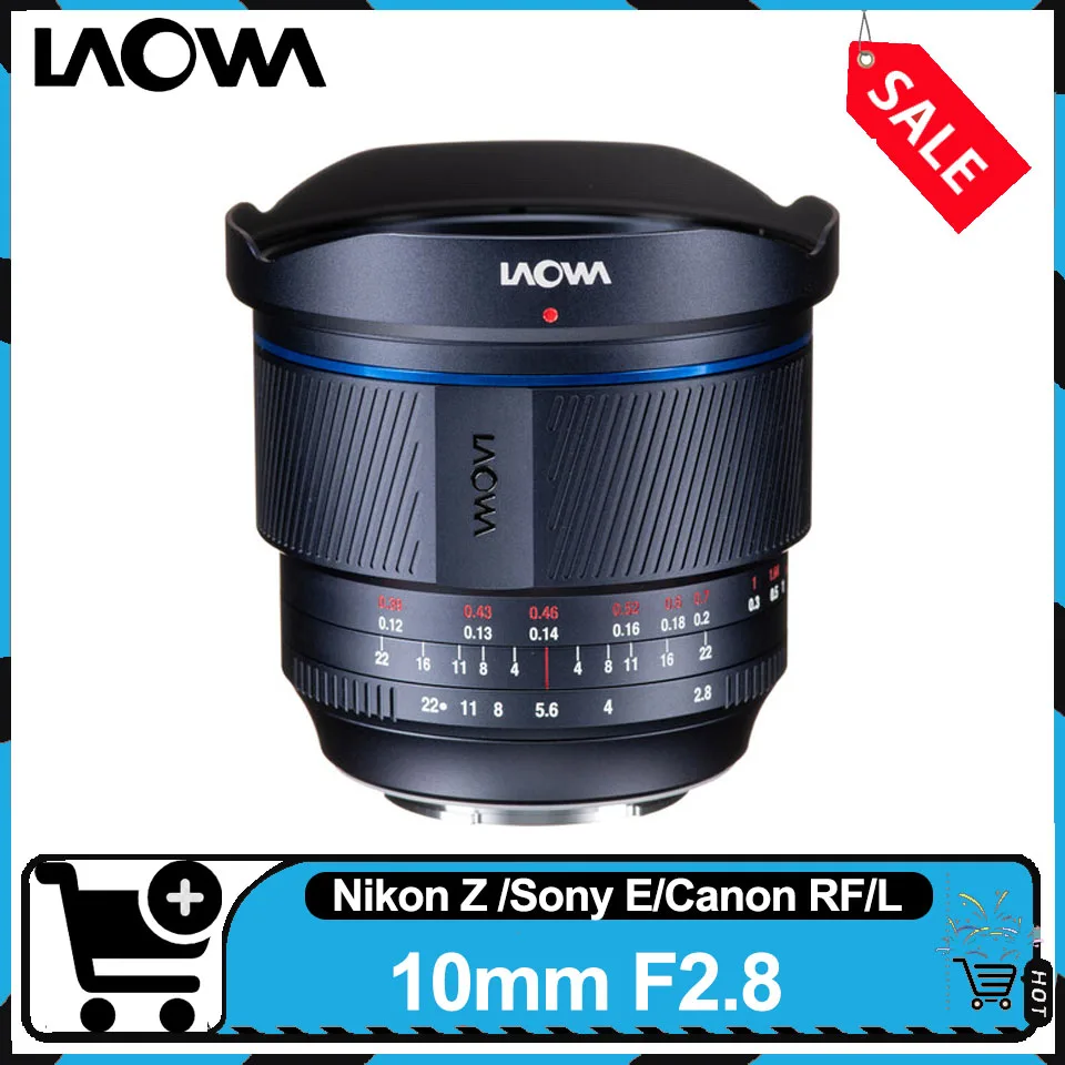 

Полнокадровый прямолинейный объектив Laowa Venus Optics 10 мм F2,8 с ручной фокусировкой, широкоугольный объектив Lanscape Prime для Sony Nikon Canon