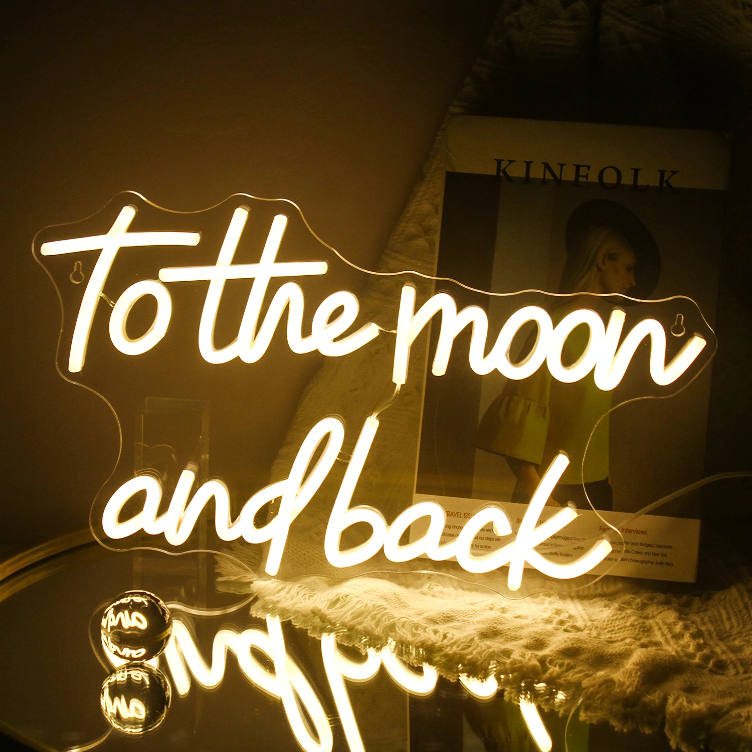 to the moon and back Neon Sign Warm White Led Light Up Signs for Wall Decor USB for Wedding Wall Art Kid's Room Home Party Gift