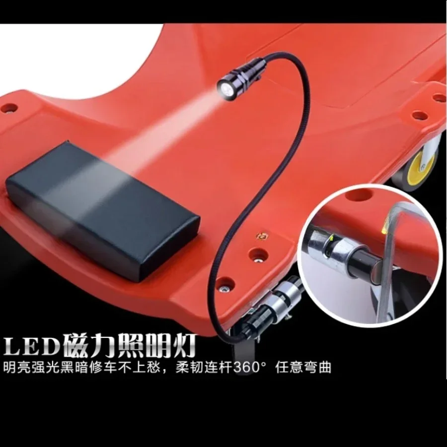 36 Inch Car Repair Lying Board with LED Light Skateboard Spare Parts Repair Board Car Vehicle Service Maintenance Tool