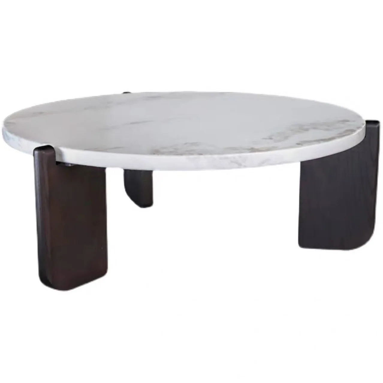 

LMM simple Italian minimalist cream log wabi sabi wind coffee table household