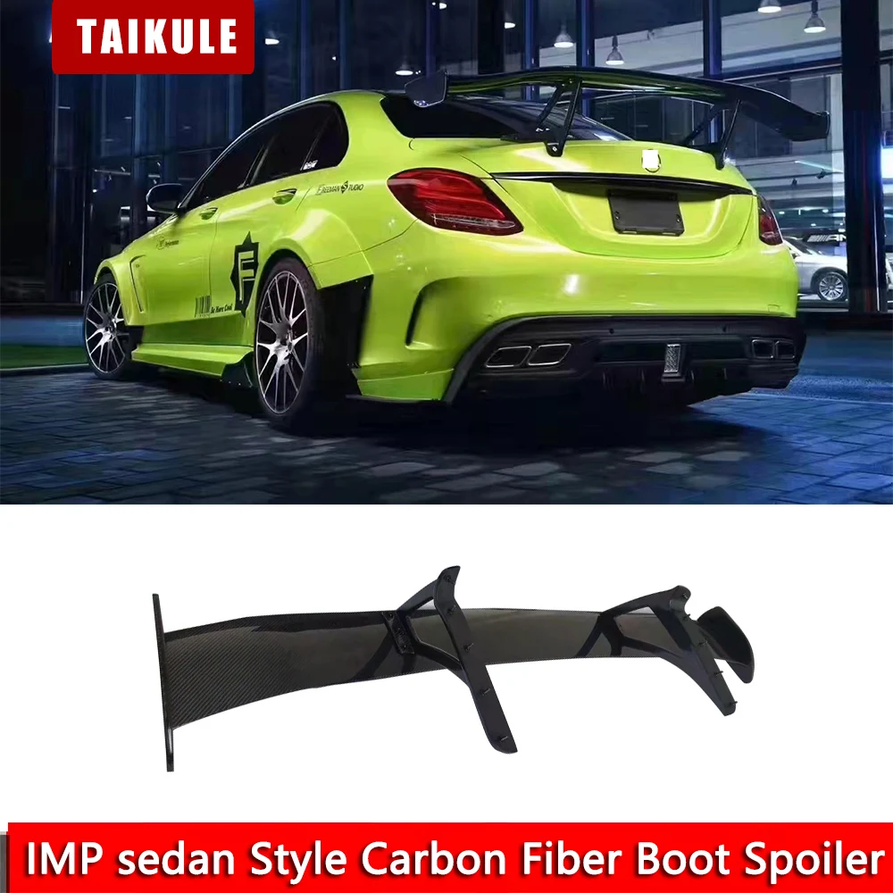 

For Benz W205 C63 AMG/C-class C200/C260/C300 Modification IMP sedan Style Boot Spoiler Four Door Version High Tail Wing