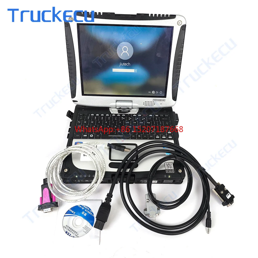 

CF19 Laptop+for MITSUBISHI Diagnosis 16A68-11320 Adapter Cable for CAT Forklift Lift Truck Diagnostic Tool