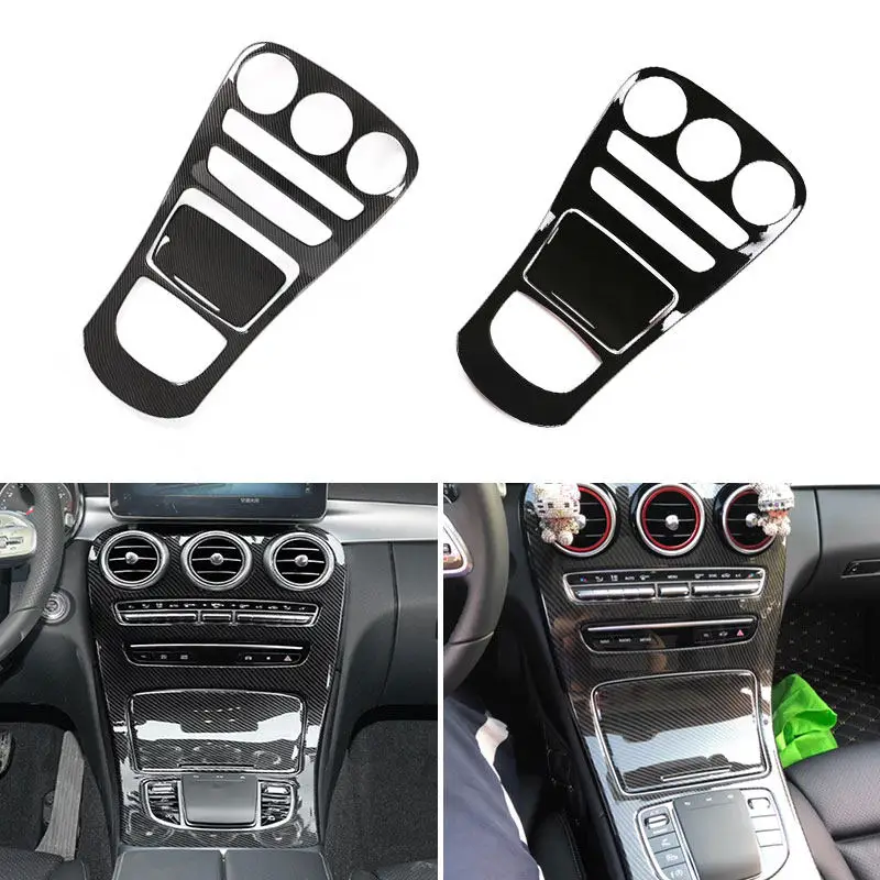 For Mercedes Benz C GLC Class W205 X253 2019 2020 2021 Car Interior Accessories Center Control Gear Shift Panel Frame Cover Trim