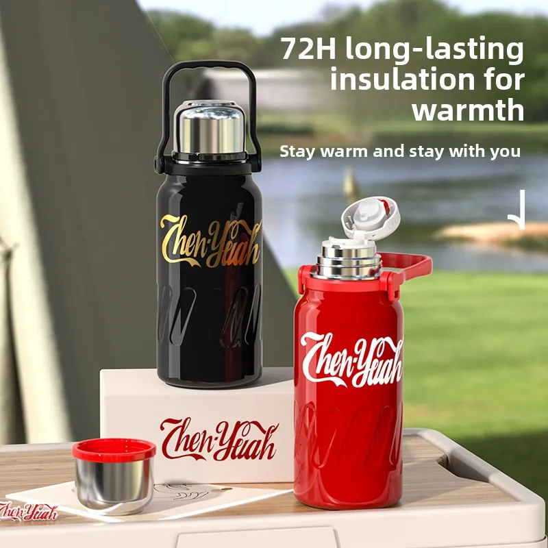 

Новая высококачественная портативная термокружка из нержавеющей стали большой емкости, 36 унций, для напитков, подарок для мужчин, современная простая кружка для воды