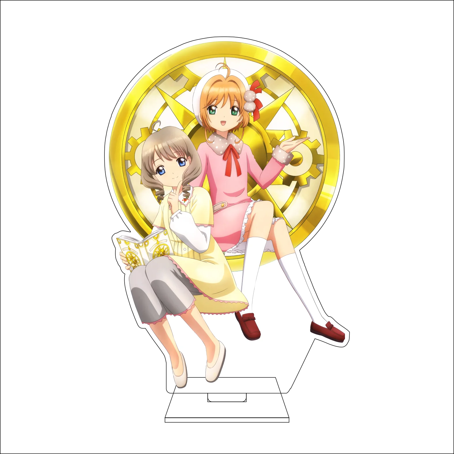 16CM Anime Cardcaptor Sakura Cosplay Acrylic Figure Stand Plate Tomooyo Daidouji Cerberus Li Syaoran Ornaments Gifts view 2