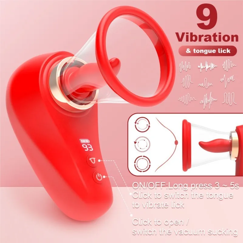 اللسان لعق مص الهزاز للنساء البظر فراغ مصاصة محفز الفم المهبل الحلمات تهتز الإناث الكبار الجنس لعب