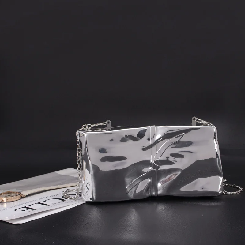 New Trend Factory Wholesale Low Price Square Personality Surface Irregular Bow Purse Acrylic Clutch Evening Bag