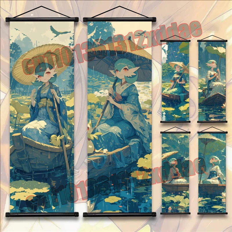 

Classic Cartoon Anime Pokemon Gardenoir, Darkrai High Quality Art Scroll Painting Suitable for Bedroom Home Wall Decoration Gift