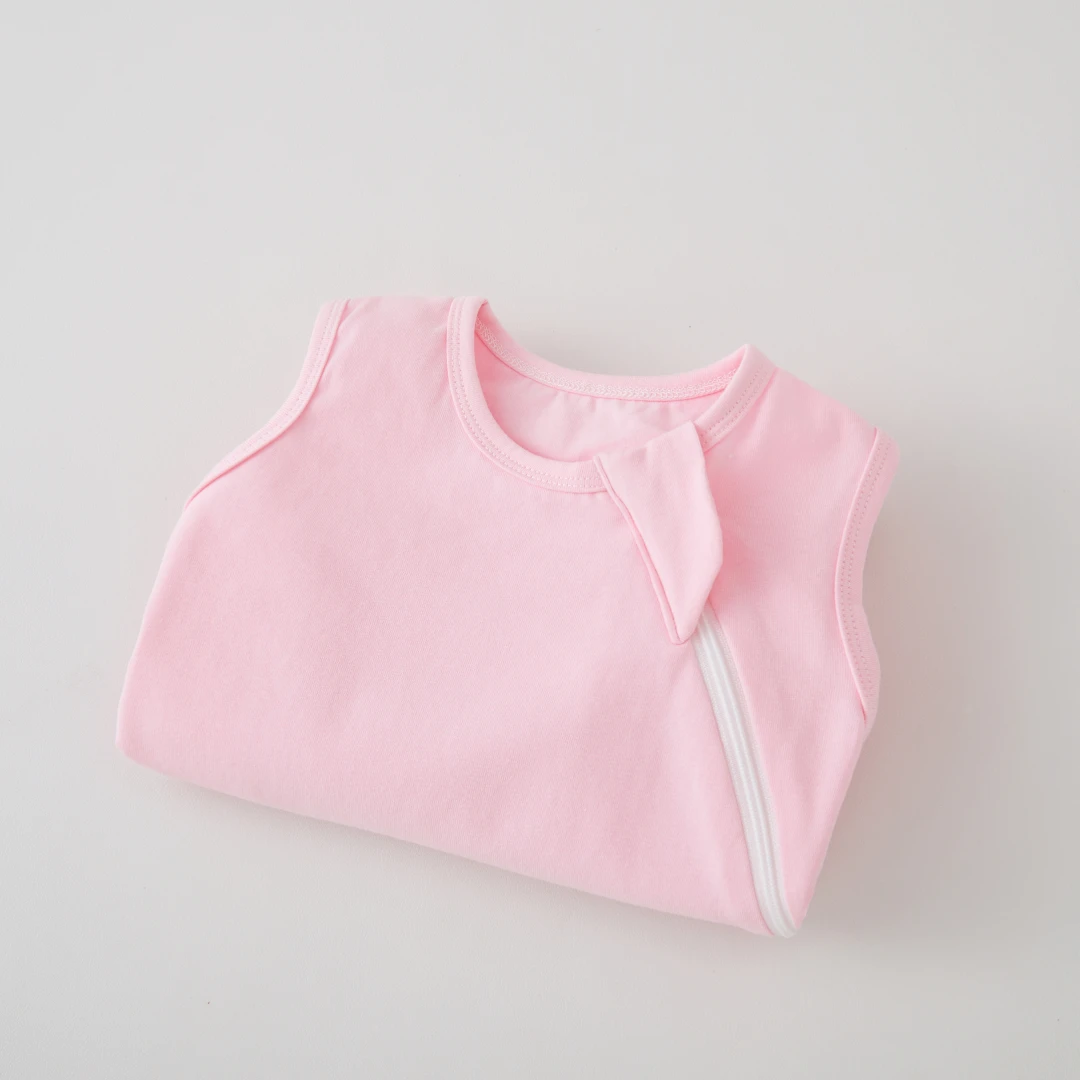 0.5 tog 夏用新生児用防衝撃寝袋パジャマ ベビーパジャマ 軽量ジッパー付きクロールスーツ 踢き防止コットン寝袋